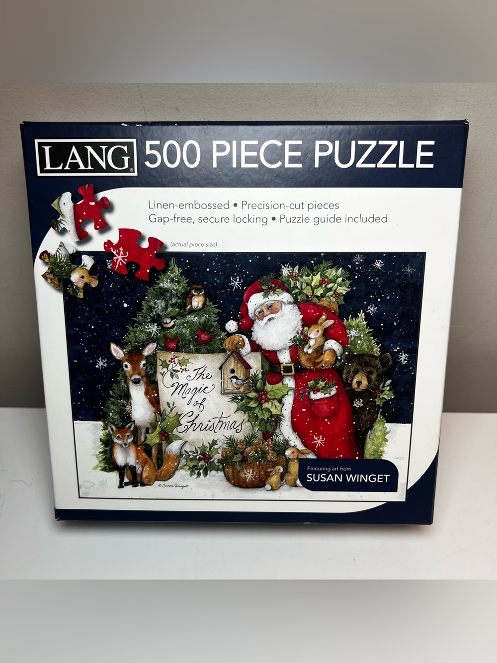 500-Piece 'The Magic of Christmas' Puzzle by Susan Winget - Red Accents